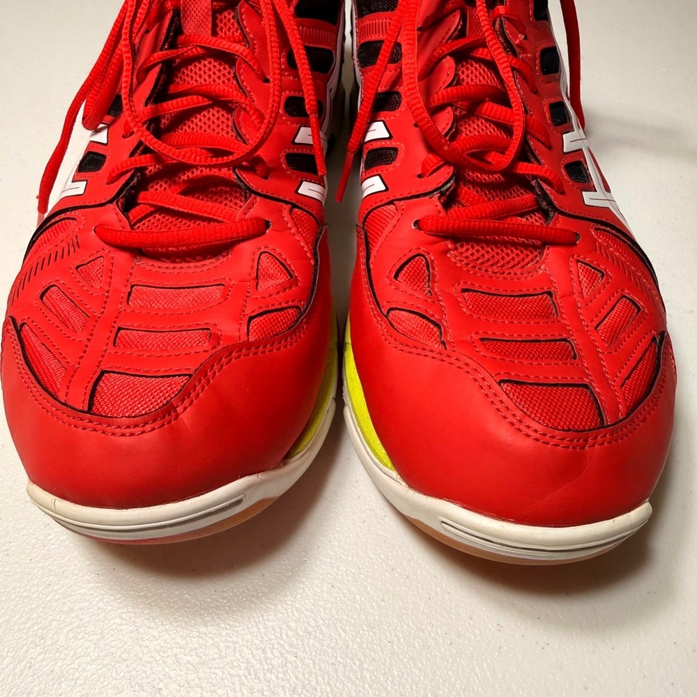 Asics Gel-Volleycross Revolution Red Lime Volleyball Shoes B301Y Mens 12.5 - Picture 13 of 14